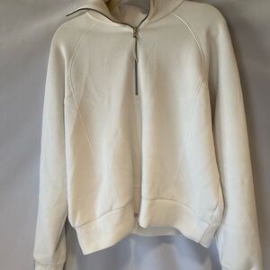 SPANX Cream Quarter-Zip Top